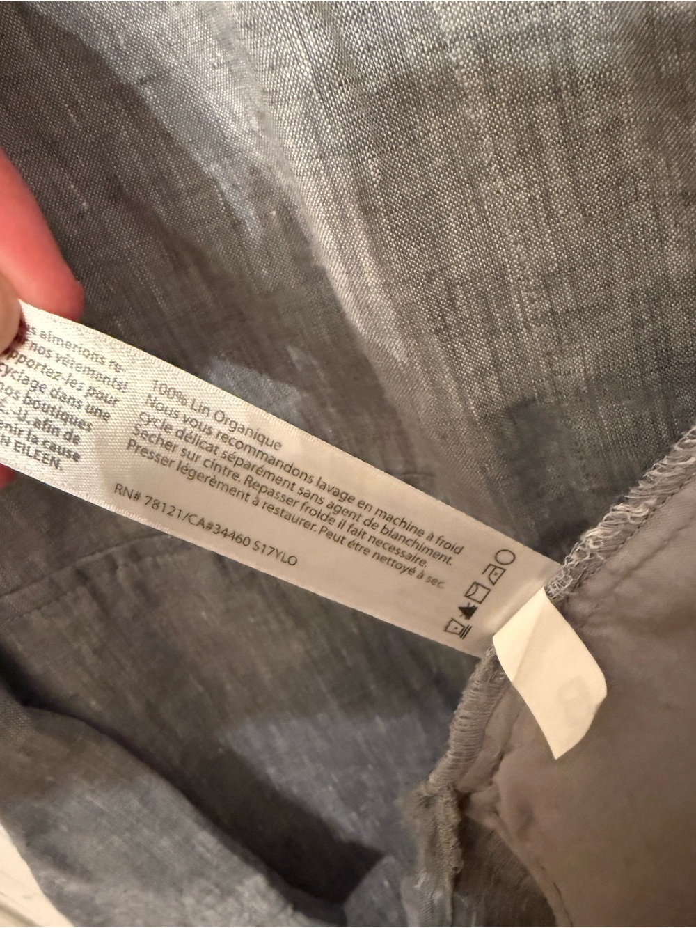 Eileen Fisher 100% Linen Chambray Open Front Jacket PP - Picture 3 of 5